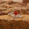 Cadena de Clavícula Sonrisa de Plata de Ley S925 Perla Natural Ágata Roja Ágata Negra Collar Versátil para Mujer Joyería Sencilla de Moda con Piedras Preciosas