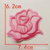 Adesivo de Aplique Flor Rosa de Tamanho Grande, Médio e Pequeno para Toalha de Mesa de Hotel e Lençol de Cama Reparo de Manchas Decalque para Passar a Ferro Adesivo para Tecido com Furo de Cigarro