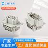 Conector Rectangular de Salida Lateral de Alta Resistencia Enchufe de Aviación Impermeable He-06Mf Núcleo Interno Adaptado a Enchufe de Panel