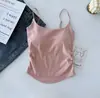 Camisole de Beleza com Pregas Desejo Puro Feminina Slim Fit Roupa de Baixo Top Tubo Envolto no Peito com Bojo Fixo Roupa Íntima Top Feminino