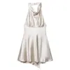 Comercio Exterior Al por Mayor Verano Nuevo Estilo Europeo y Americano Textura de Seda Código Roto Vestido Halter 8482331