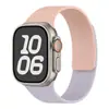 Adecuado para Correas de Apple Watch para las Generaciones 1ª-12ª/Ultra, con Patrón de Lichi y Correa Magnética Suave de Silicona Color-Bloque