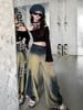 Pantalones vaqueros para niñas, ropa exterior, nuevo estilo 2025, pantalones rectos de estilo occidental para niños grandes, pantalones anchos y sueltos para primavera para niños.