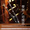 Guarda-chuva de autodefesa cabeça de caveira guarda-chuva de mil mecanismos lâmina aberta estilo chinês espada zodiacal samurai guarda-chuva guarda-sol espada guarda-chuva em