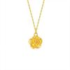 Collar de Oro Shuibei 999 Oro Puro Colgante Fu Collar Entrelazado 3D Oro Duro para Mujer Oro Puro Industria de la Belleza Estilo Caliente
