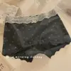 Calcinhas Boxer Femininas de Algodão Puro Sem Costura com Laço, Simples, Cintura Média, Confortáveis, Secagem Rápida, Respiráveis, Comprimento Estendido, Forro 100% Algodão