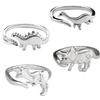 Anel de Dinossauro de Metal Estilo Similar da Amazon Moda Fofa Abertura Liga Animal Anel Joias de Moda Japonesa e Coreana