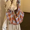 Bolso Retro Nuevo para Mujer Elegante de un Solo Hombro Cuadros para Viajes Diarios Gran Capacidad Relajado Bolso 2026 Versátil Mochila Bolso Tote