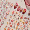 Pegatinas para Uñas Año Nuevo Gato y León Nuevo 3D en Relieve Lindo Festivo Caballo Pequeño Año Festival de Primavera Pegatinas para Uñas