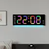Novo Produto Relógio de Parede Criativo Simples Tela Grande Relógio de LED Relógio de Sala de Estar Luz de Atmosfera Especial Relógio Multifuncional 6691R