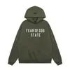 Comércio Exterior Transfronteiriço Outono e Inverno Novo FOG Letras Tridimensionais Hot Stamping Moletom com Capuz Forrado de Lã Pulôver Casual Solto Hoodie