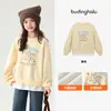 Sudadera de Forro Polar Antibacteriano de Invierno 2026, Nueva Sudadera Dulce y Cálida para Niñas y Niños, Ropa de Invierno Pudding Haru