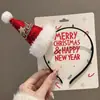 Diadema de Cabeza de Reno Navideña Linda Diadema de Disfraz Decoración de Astas para Niños Pinza para el Cabello Regalo Adorno para el Cabello de Niña Pequeña