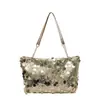 Bolso de Hombro Único de Nuevo Diseño de Nicho Transfronterizo 2026 para Mujer, Bolso de Moda para Mujer con Lentejuelas Personalizadas de Tendencia, Bolso Cruzado