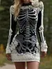 Site independente transfronteiriço internacional Vestido bodycon feminino gótico fantasia de Halloween vestido justo