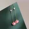 Nuevos Pendientes Guofeng Xiuhe Estilo Chino Retro Literarios Personalidad Lirio del Valle Borla Pendientes de Tachuela Sentido del Diseño de Nicho Pendientes Colgantes Mujer