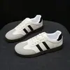 Zapatillas de entrenamiento alemanas para mujer, zapatos blancos retro de suela plana, zapatos Forrest Gump, nuevos, versátiles, de suela blanda, transpirables, para estudiantes, casual, deportivos, zapatillas de tabla