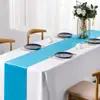 Caminho de Mesa de Cetim em Estoque para Casamentos, Novo Estilo Chinês, Cor Sólida, Vermelho de Alta Densidade, Decoração de Casamento, Luxo Leve, Estilo Europeu de Alta Qualidade