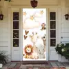 Temu Amazon Shein Fornecimento Exclusivo Transfronteiriço de Capa Decorativa de Porta de Quarto Elástica de Peça Única, Capa de Porta com Tema de Animal Fácil de Instalar