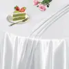 Manteles de satén en stock para venta al por mayor transfronteriza, manteles redondos de boda estilo europeo, manteles decorativos para fiestas y restaurantes
