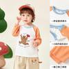 Camiseta Manga Longa 100% Algodão Kaka Panda para Meninos Roupa de Outono para Bebê Camiseta Básica para Meninas Primavera e Outono Top Infantil Tendência