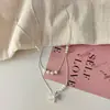 Collar de Perla Copo de Nieve de Zirconia para Mujer, Cadena para Clavícula Versátil de Estilo Invierno Nieve Cristal de Hielo Exquisito de Nicho, Collar Copo de Nieve con Zirconia