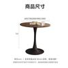 Mesa de Comedor Moderna de Madera Maciza Pura Redonda para Hogar Departamento de Ventas Oficina Recepción Mesa de Negociación y Combinación de Sillas Balcón Mesa Redonda Pequeña