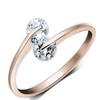 Anillo de plata de marea simple con diamante desnudo Moda coreana para mujer actividades sin anillo fijo volador anillo abierto una generación de cabello