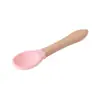 Colher para Pet, Colher para Lata de Ração de Gato, Silicone com Cabo de Madeira, Colher de Alimentação para Filhotes de Comida Úmida e Fresca, Suprimentos para Pets