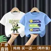 Camisa de Verão Fina para Meninos 2026 Nova Estilosa Estilo Coreano Algodão Puro Manga Curta para Crianças Mais Velhas
