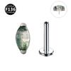Aleación de titanio F136 piedra natural varilla de 1.0/1.2 mm de grosor ojo de caballo perforación labio oreja clavo lengua clavo comercio exterior popular en stock