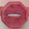 Shein el más vendido ebay transfronterizo Europa y Estados Unidos dos filas de diamante rosa completo diamante anillo liso para mujer anillo en stock r4414