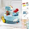 Cartão de decoração de bolo para o Dia das Crianças ins fofo bonito soprando bolhas para meninos e meninas aniversário vestido plug-in