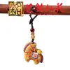 Acessórios para Cavalo em Jacarandá e Sândalo Dourado Chaveiro Pingente de Borla Arte Ano do Cavalo do Zodíaco Ming Xian Yuan Pequeno Presente Ornamento