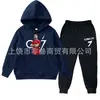 Ropa para Niños y Niñas Primavera y Otoño Nuevo Color Puro Estampado Ropa Infantil Conjunto de Dos Piezas de Sudadera y Pantalón de Terciopelo para Niños Estilo Americano