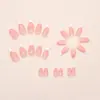 Uñas Francesas de Longitud Media Almendradas, Casuales, Suaves, Blanqueadoras y Dulces, Manicura Removible, Uñas Postizas