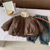 Jaqueta de Algodão Tendência para Bebês Inverno 2026 Novo Estilo Coreano Casaco de Algodão Infantil Jaqueta Puffer Cor Sólida Quente Roupa de Algodão Versátil