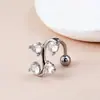 Em estoque piercing corporal anel de umbigo ramo flash strass prego de umbigo moda personalidade nicho design moda fivela de umbigo