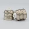 Soquete de Lâmpada Grande para E27 de Alumínio Niquelado com Furo de 5mm Soquete de Lâmpada para Fio de Luzes Lâmpada LED de Fio Acessórios para Atmosfera de Feriado Atacado