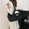 Bolsa Nova Grande Capacidade Bolsa Tote Commuter Personalizada Estudante Escola Bolsa Simples Cor Sólida Bolsa De Ombro Plissada