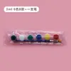 Set de Pintura Acrílica Infantil de 12 Colores, Set de 6 Piezas para Pintura Artística de Estudiantes y Colorear Muñecos de Yeso