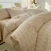 Juego de Cuatro Piezas de Ropa de Cama de Algodón Grueso Estilo Antiguo, Sábana Ajustable 100% Algodón Puro, Funda de Edredón Modelo Nuevo 2026 para Dormitorio, Juego de Tres Piezas de Sábana, Clase A