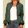 Chaqueta Casual Transfronteriza Ropa de Mujer Aliexpress 2023 Primavera Nueva Color Puro Moda Europea y Americana Chaqueta Exterior con Cremallera Mujer