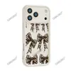 Artículo popular de comercio exterior: Funda para Teléfono con Lazo Estampado de Leopardo Marrón Adecuada para Apple 17 Pro Max, Funda Suave Impresa con UV de Gama Alta