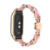 Adequado para Pulseira Xiaomi Mi Band 11, Pulseira de Corrente de Couro Vazada Fashion com Fivela Magnética, Pulseira Xiaomi Mi Band 10/9/8/7