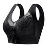 Nuevo sujetador push up de encaje de talla grande con soporte, ropa interior fina para mujer, sujetador deportivo inalámbrico adelgazante de pecho grande para mujer
