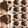 Novo prendedor de cabelo de garra grande de pelúcia 2026, prendedor de cabelo marrom de alta qualidade para mulheres, acessório de cabelo tipo pinça de tubarão para a parte de trás da cabeça, estilo retrô outono e inverno