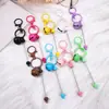 Nuevo llavero de campana de metal, llavero creativo de cuentas de colores caramelo para bricolaje, accesorio para mochila y equipaje, pequeño colgante