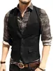 Chaleco para Hombre Venta Caliente Transfronteriza Chaleco Casual Novio Padrinos Chaleco Ajustado de un Solo Botón Fabricante Venta al por Mayor en Stock