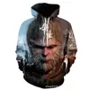 Nuevo 3D de impresión digital transfronterizo mito negro: Chalecos con capucha para juegos serie Wukong 3A